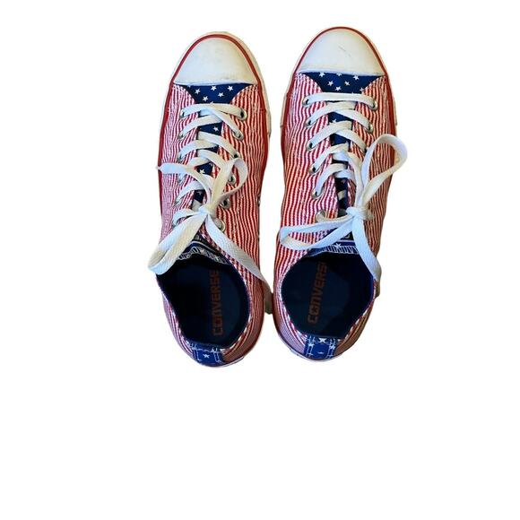 Converse Chuck Taylor All Stars & Stripes Sneakers Mens 8 Womens 10 4th Of July - Picture 2 of 12